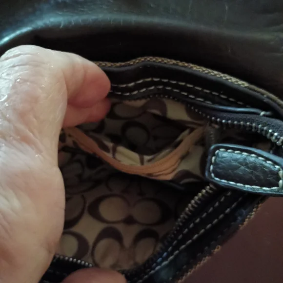 Coach Brown Leather Wristlet Clutch - Picture 6 of 10